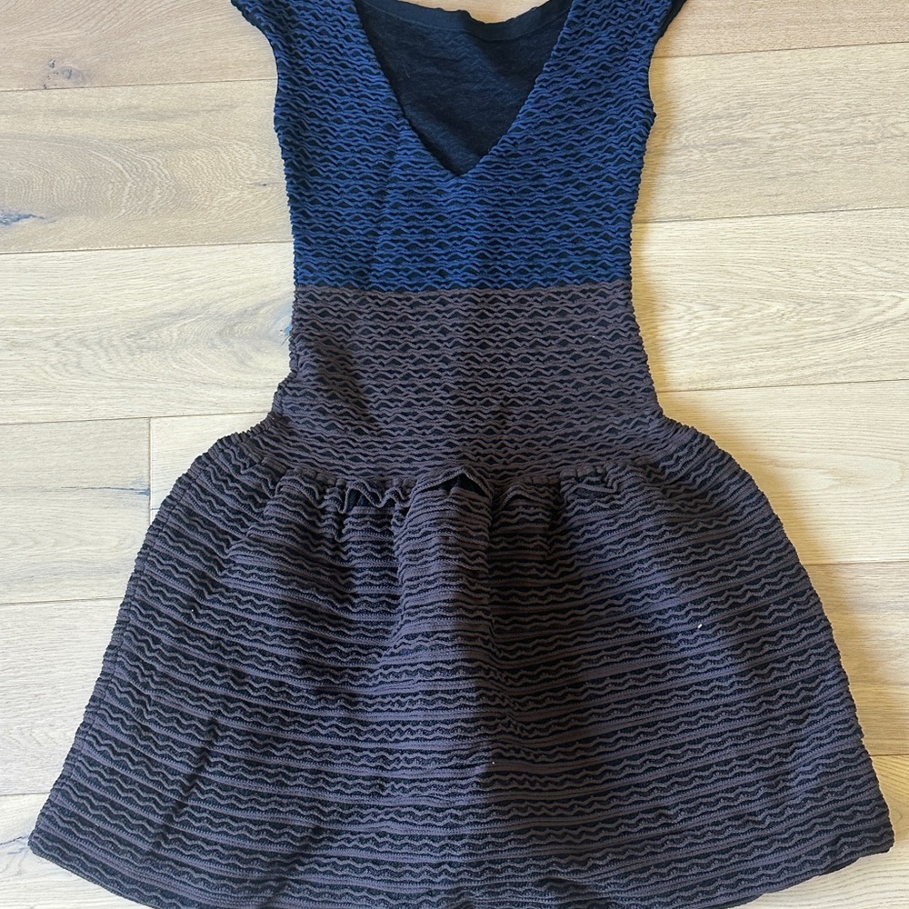 Louis Vuitton Dress in Navy and Chocolate